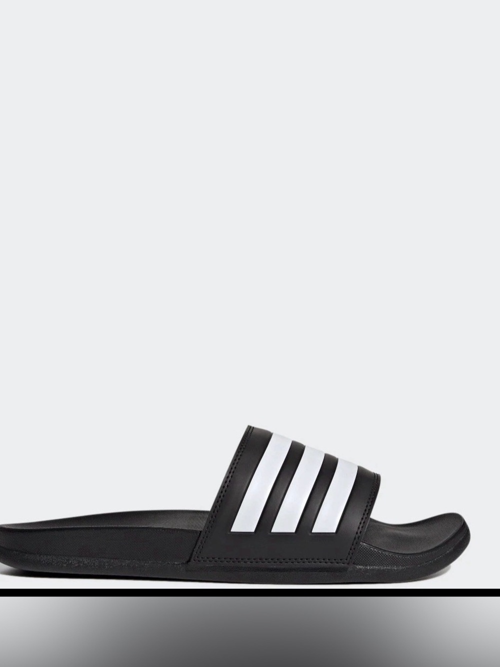 adidas Adilette Comfort Slides 3 Stripe Cushioned Slip On Sandals women 9 M